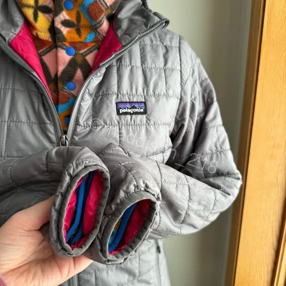 Patagonia Nano Puff Jacket Small Nickel Gray Windproof Water Resistant S - Picture 7 of 16